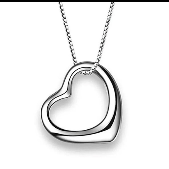 925 SILVER HEART NECKLACE WITH POUCH - Picture 5 of 7